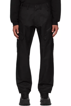 Moncler Men Cargo Pants - Black Flap Pocket Cargo Pants