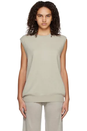 Frenckenberger Taupe Crewneck Vest