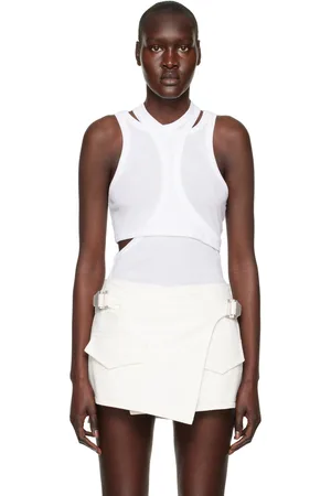DION LEE White Modular Tank Top