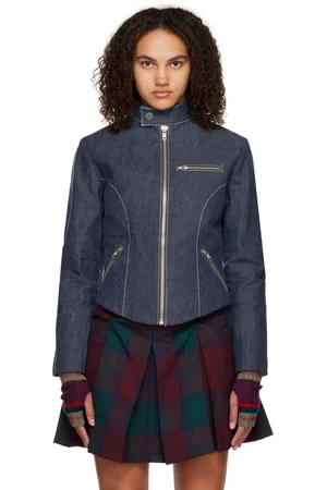 Paria Farzaneh Zip-Up Denim Jacket
