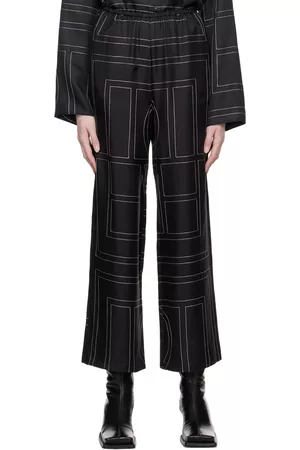 Totême Women Pyjamas - Black Monogram Pyjama Pants