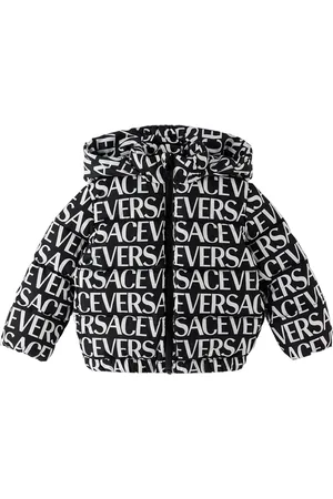 VERSACE Jackets - Baby Black Allover Down Jacket