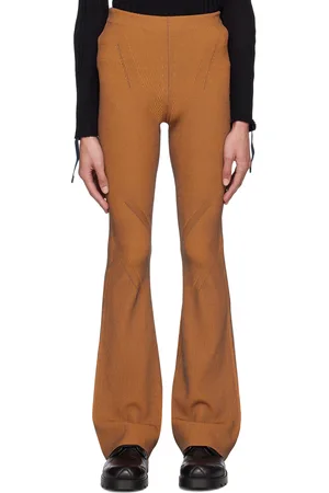 DION LEE Orange Angled Rib Lounge Pants