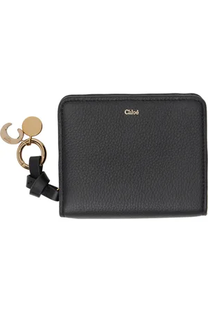 Chloé Black Alphabet Zip Compact Wallet