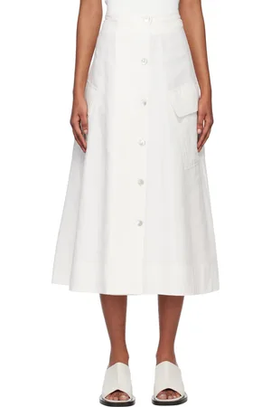 Vince Off-White Utility Midi Skirt