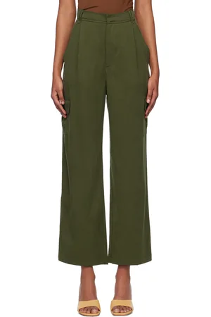Reformation Green Jackson Trousers