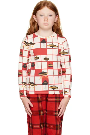 Mini Rodini Kids Red UFO Long Sleeve T-Shirt