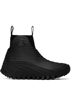 Moncler Black Aqua High Rain Boots