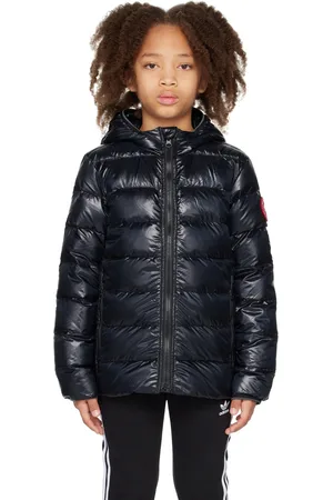 Canada Goose Kids Black Crofton Hoody Down Jacket