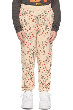 Mini Rodini Kids Beige Unicorns Lounge Pants
