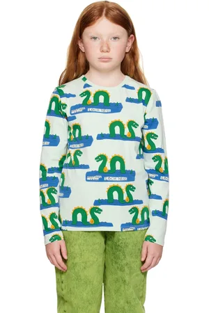 Mini Rodini Kids Blue Loch Ness Long Sleeve T-Shirt