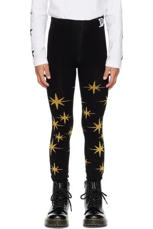 Mini Rodini Kids Black Stars Leggings