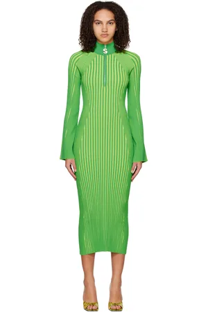 SIMON MILLER Green Zumi Midi Dress