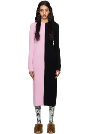 STINE GOYA Pink & Navy Chiara Midi Dress