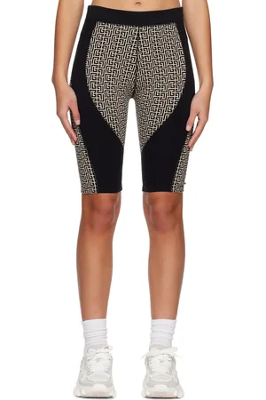 Balmain Black Monogram Shorts