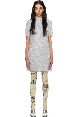 STINE GOYA Silver Kalmi Minidress