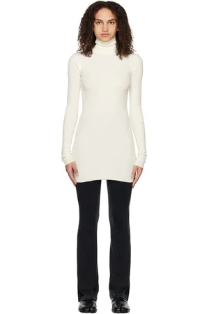 ÉTERNE Off-White Long Sleeve Minidress