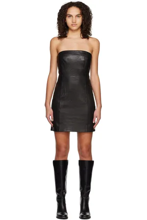 THEORY Black Strapless Minidress