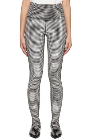 KIMHEKIM Off-White & Checked Sport Leggings