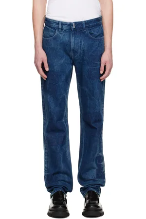 Givenchy Men Jeans - Blue Marbled Jeans