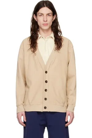 Les Tien Beige Y-Neck Cardigan