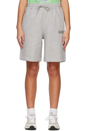 Ganni Gray Software Drawstring Shorts