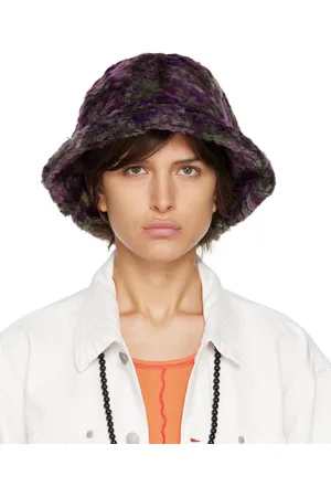 Pins & Needles Purple & Green Faux-Fur Bucket Hat
