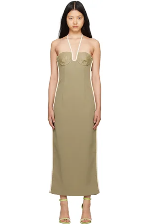 Paris Georgia Khaki Nassia Midi Dress