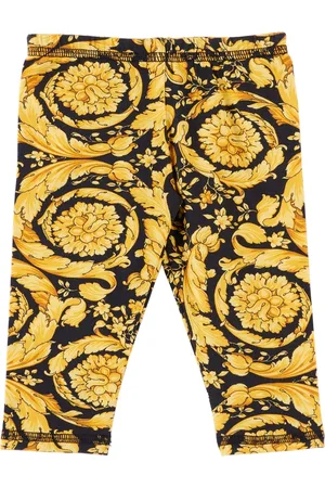 VERSACE Baby Black Barocco Leggings