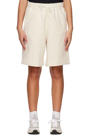 Ganni Off-White Software Drawstring Shorts