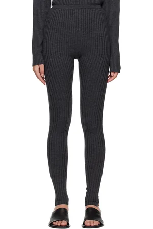 Totême Gray High-Rise Leggings