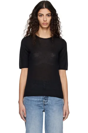 Totême Black Crewneck T-Shirt