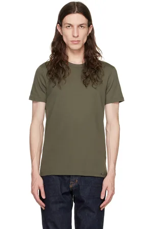Tom Ford Khaki Crewneck T-Shirt