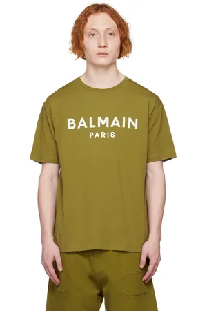 Balmain Khaki Printed T-Shirt