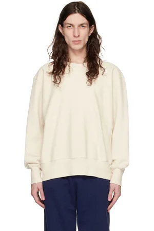 Les Tien Off-White Heavyweight Crop Crew Sweatshirt