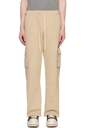 Les Tien Beige Drawstring Cargo Pants