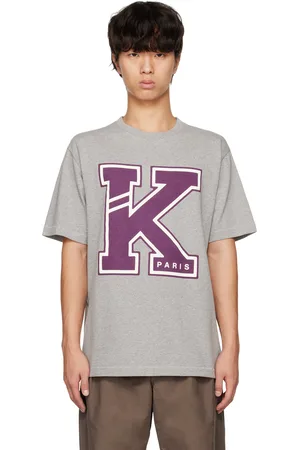 Kenzo Gray Paris College Classic T-Shirt