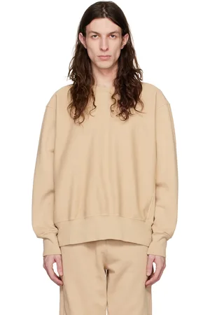 Les Tien Beige Heavyweight Crop Crew Sweatshirt