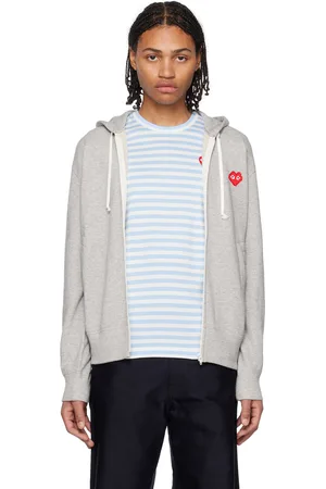 Comme des Garçons Gray Invader Edition Heart Hoodie