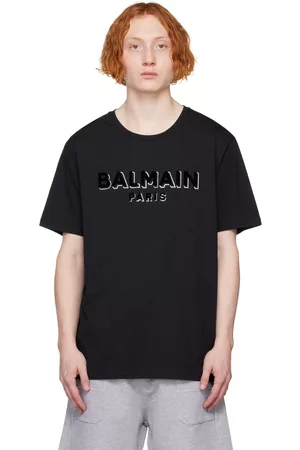 Balmain Black Textured T-Shirt