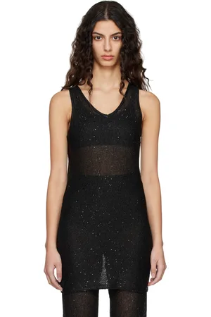 REMAIN Birger Christensen Black Sequin Tank Top