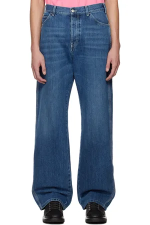 Alexander McQueen Blue Faded Jeans