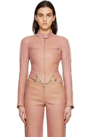 KNWLS SSENSE Exclusive Pink Claw Leather Jacket