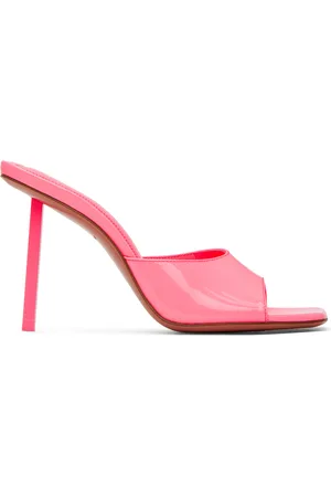 Amina Muaddi Pink Laura Heeled Sandals