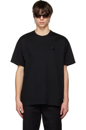Burberry Men T-shirts - Black Crystal-Cut T-Shirt