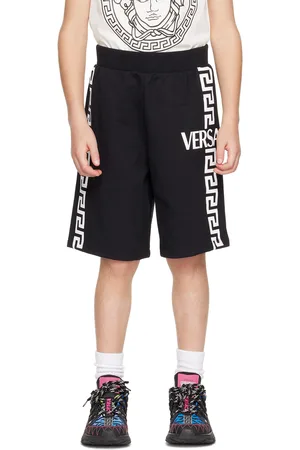 VERSACE Kids Black Greca Shorts