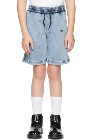 Diesel Shorts - Kids Blue Pradon Denim Shorts