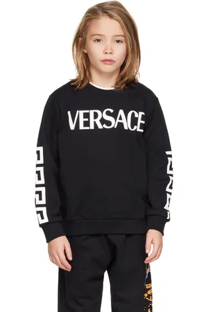 VERSACE Sweatshirts - Kids Black Greca Sweatshirt