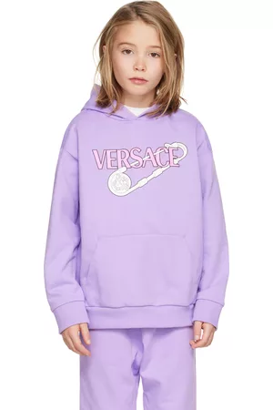 Versace Kids Purple Safety Pin Hoodie