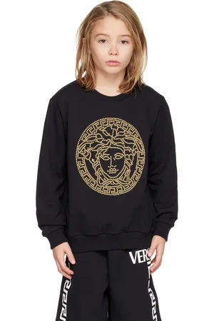VERSACE Kids Black Crystal Medusa Sweatshirt